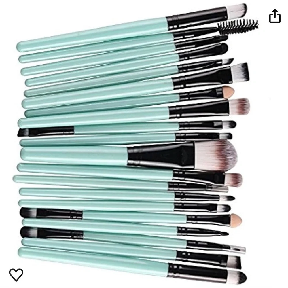- 20pcs Cosmetic Makeup Brushes Set Eyeshadow Lip Brush (Green+Black) (ne…